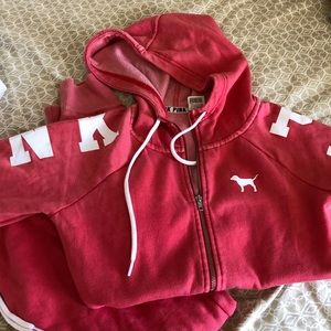 Victoria’s secret pink sweats set in red - small